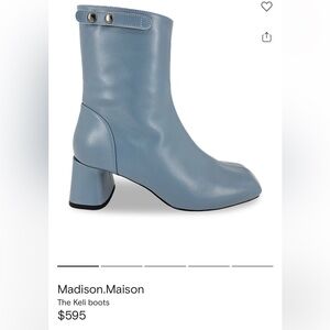 NWT Blue Gray Heeled Boots